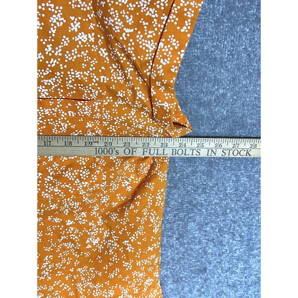 Style & Co Cuffed Sleeve Button Up Shirt Womens‎ Size XL Orange Chest Pocket - Picture 7 of 8